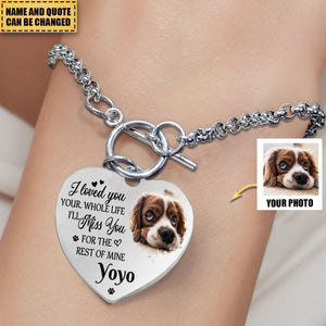 I Loved You Your Whole Life, I'll Miss You For The Rest Of Mine - Personalized Photo Heart Bracelet