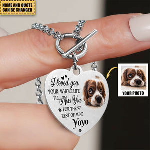 I Loved You Your Whole Life, I'll Miss You For The Rest Of Mine - Personalized Photo Heart Bracelet